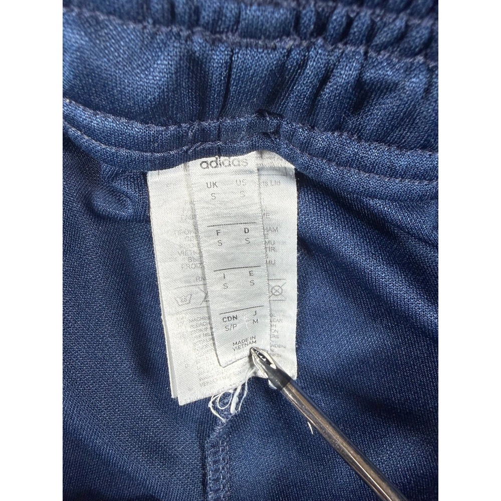 Adidas Mens Tiro Track Pants Navy Blue Light Blue Stripes Size Small Snag - Picture 5 of 10